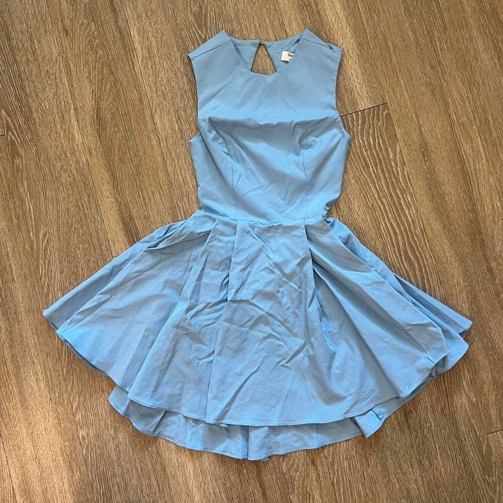 House of CB 'Ingrid' Tuscan Blue Twill Mini Dress